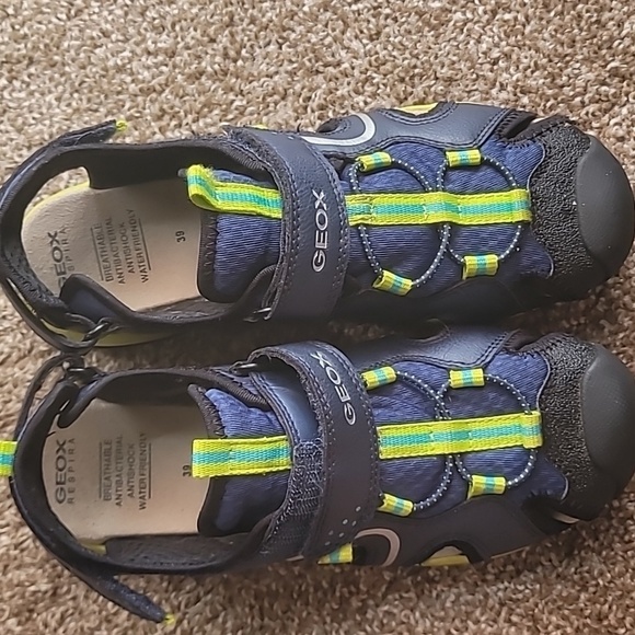 Geox Respira blue closed toes hiking sandals size W8 M6 - Picture 4 of 9